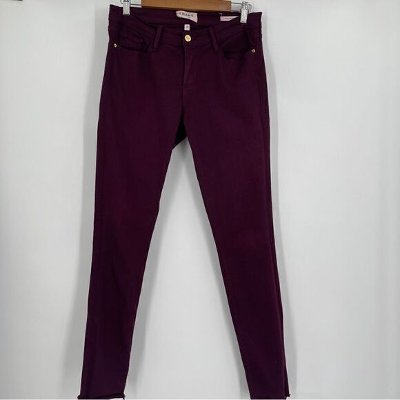 Frame Jeans Le skinny de Jeanne Burgundy jean - Picture 1 of 8